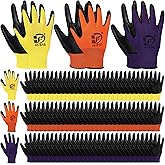Gandeer Gardening Gloves for Men Women Breathable Rubber Coated Working Gloves for Gardening, 9.1 Inch