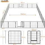 Yaheetech 24 Panel Dog Playpen 80cm High Heavy Duty Pet Fence Garden view 3