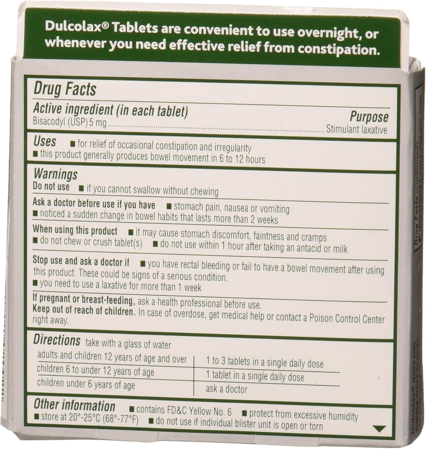 Dulcolax Laxative 25 Tablets: Health & Personal Care
