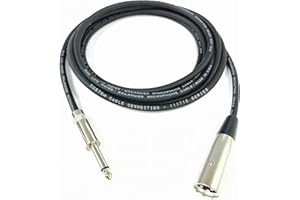 150 Foot Pro Audio XLR Male to 1/4 inch (6.35mm) TS Mono Cable by Custom Cable Connection