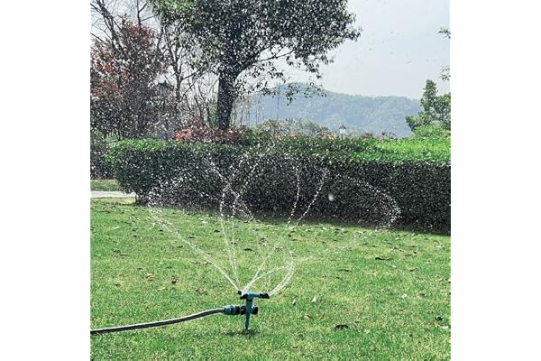 Kadaon Garden Sprinkler, 360 Degree Rotating Lawn Sprinkler Large Area Coverage - Adjustable, Weighted Gardening Watering Sys