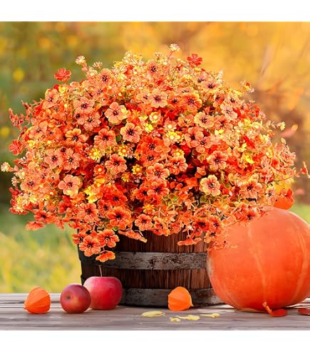 20PCS UV Resistant Artificial Flowers - Fake Outdoor Plants For Porch Pots & Garden Decor - View #5