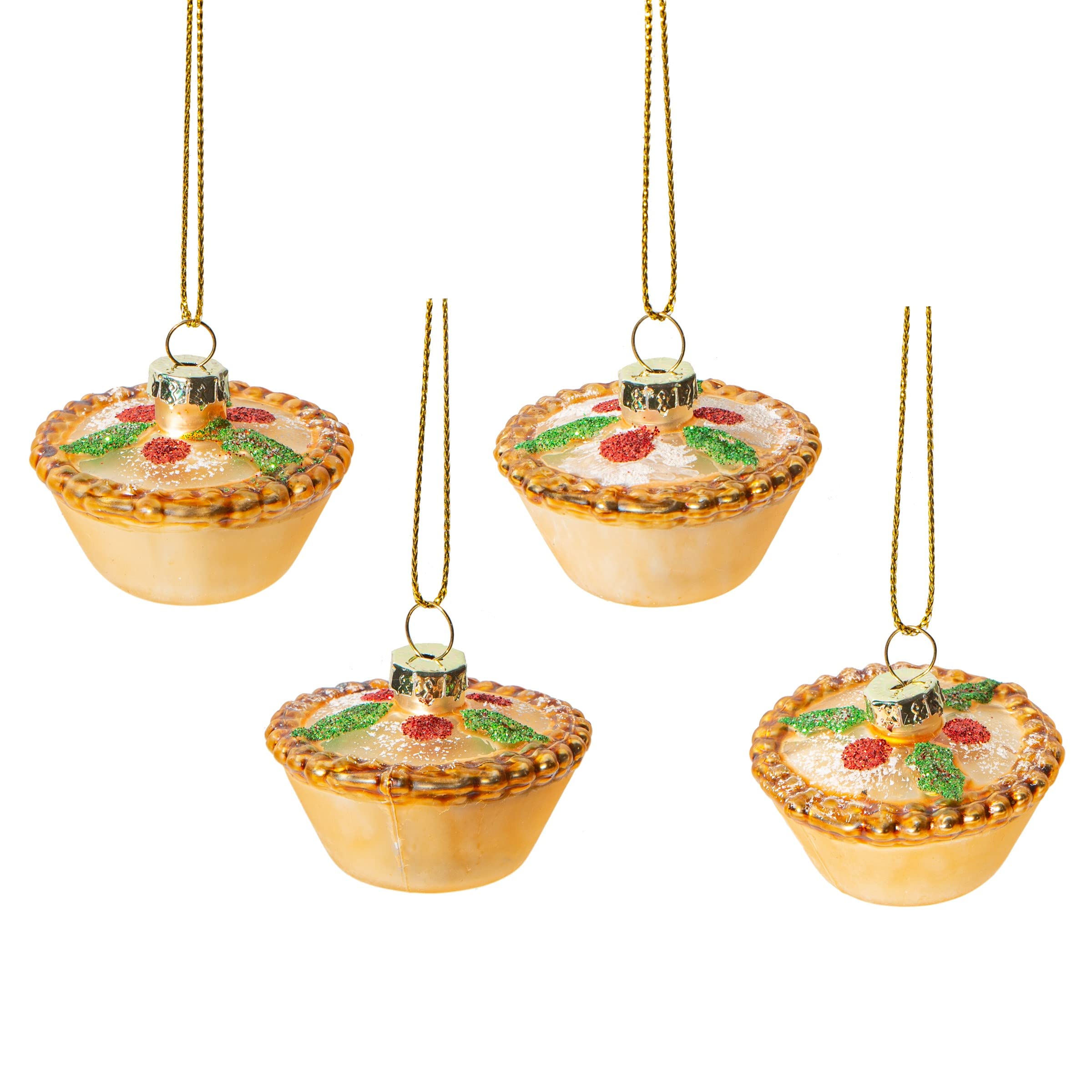 Sass & Belle Mini Mince Pie Shaped Bauble - Set Of 4