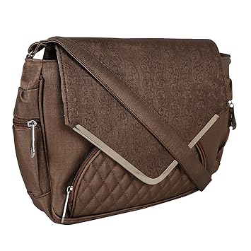 Regalia Womens Stylish Casual Pu Leather Brown Sling Bag