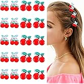 Ouligay 20 PCS Small Hair Clip Mini Cherry Claw Clip Cute Fruit Hair Clips Barrette Jaw Clamp Hair Accessories for Birthday Hawaii Party Christmas Gifts for Best Friend, Sister, Mom, Daughter
