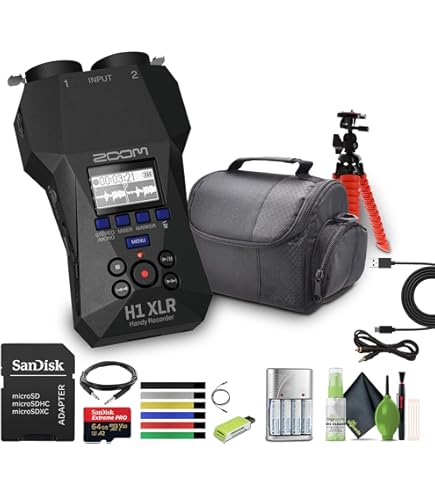 Amazon.com: Zoom H1 XLR Handy Recorder, 32-Bit Float, 2 XLR/TRS