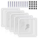 140mm Fan Filter PC Dust Filter Computer Fan Grills Dust Mesh Magnetic Frame PC Case Cover Dustproof PVC 50 Mesh(PVC, Gentleman Aesthetic, 140 * 140mm, 5pcs, White)