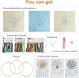 Myfelicity Embroidery Kit for Adults and Beginners with 3 Floral Pattern Fabrics view 6