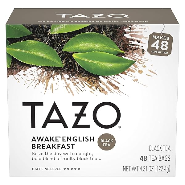 TAZO TEA BAGS FOR A BOLD AND DELIGHTFUL TRADITIONAL BREAKFAST-STYLE BLACK TEA BLACK TEA WITH HIGH CAFFEINE 48 COUNT