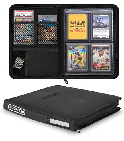 magnetic card holder binder Rayvol 4-Pocket Binder for Magnetic Card Holder, Holds 40 35PT Cards, Black  : Amazon.ca: Toys & Games
