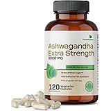 Futurebiotics Ashwagandha Capsules Extra Strength 3000mg - Stress Relief Formula, Natural Mood Support, Stress, Focus, and En
