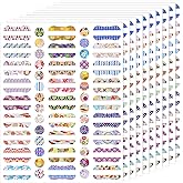 550 Pieces 10 Sheets Essential Oils Labels Include 270 Pieces Essential Oil Bottle Labels and 280 Round Cap Stickers Waterproof Stickers for Bottles Markers