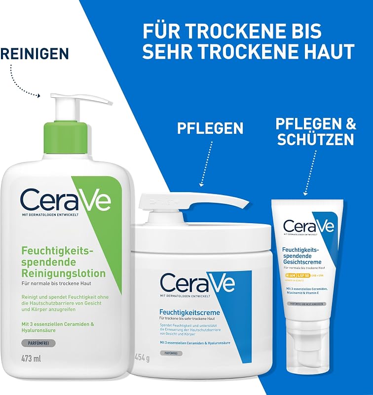 Feuchtigkeitscreme für trockene Haut, Körper & Gesicht