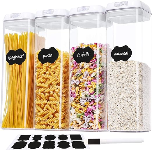 Amazon Com Tiangr 64oz Airtight Food Storage Containers Set Of 4