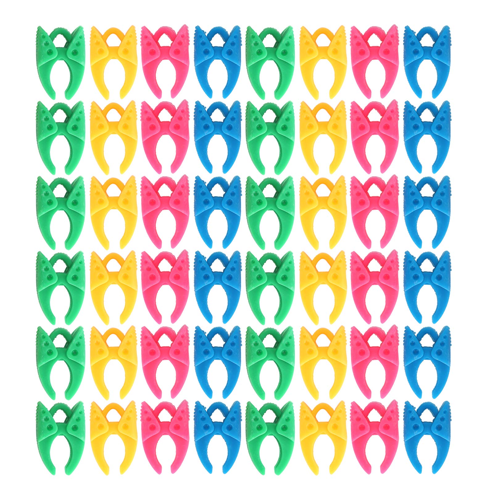 48Pcs Bobbin Fixation Clamps, Silicone Bobbin Clamp, Prevents Bobbin Thread Unraveling Knotting for Thread Spool Savers/Bobbin Holders
