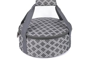 FATOLXX Round Potluck Casserole Carrier Dish Bag - Food Pie Cake Carriers for Hot or Cold Travel Potluck Parties,Picnic,Cookouts,Beach(Laurel)
