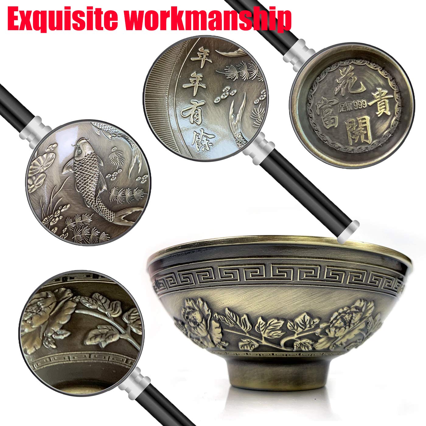 OTDCGI Copper Bowl Incense Burner Holder for Incense Cone/Stick/Coil