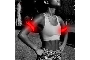 BSEEN LED Armband, 2 Pack High Visibility Light Up Sports Wristbands, Adjustable Glowing Bracelets for Runners, Joggers, Pet Owners, Cyclists