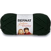 Bernat Softee Chunky Yarn, 3.5 Oz, Gauge 6 Super Bulky, Dark Green