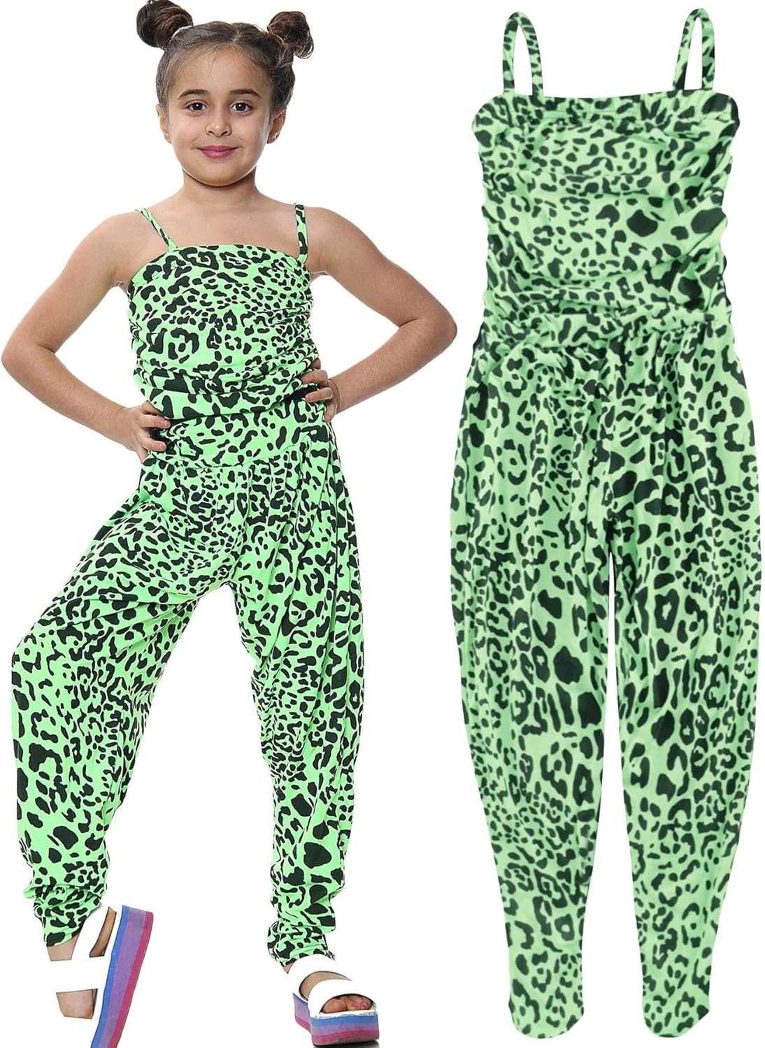 kids leopard print jumpsuit