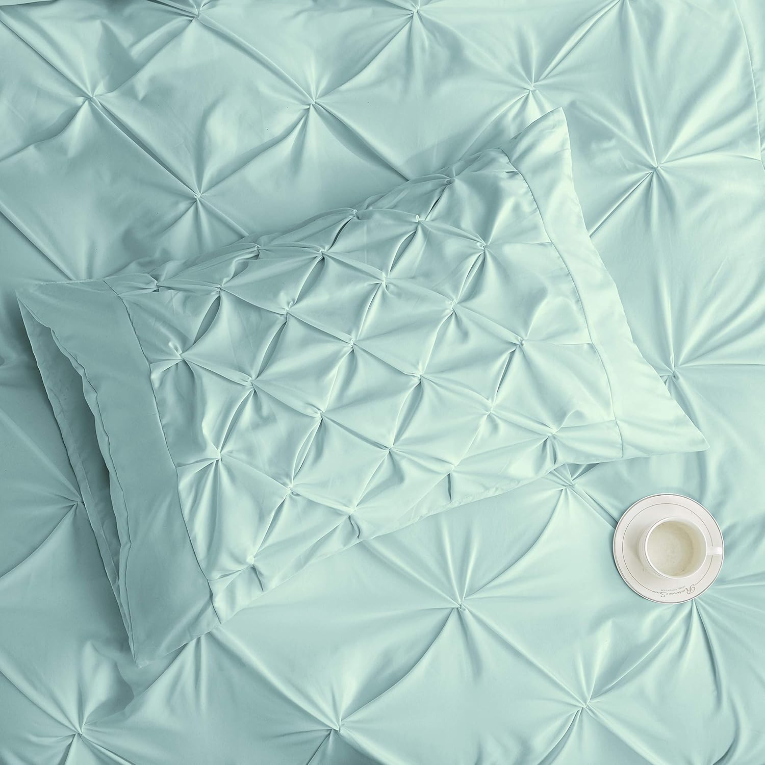 AAFA’S Pintuck Duvet Covers Super King Size Beds with Zipper Closure