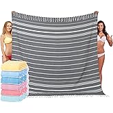 Giant Turkish Beach Towel Blanket 85x75 Cotton XXL Extra Large Oversided Bath Pool Blankets XL Huge Bed Sand Free Throw Towels Picnic Outdoor Big Quilt Necessities Cloud Gifts for Adult Black