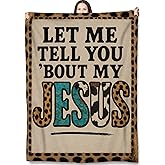 Turamurra Religious Christian Throw Blanket Gifts for Adults Kids, Western Faith Blankets for Living Room Bedroom Decor, Fuzzy Warm Flannel Plush 50"x60"