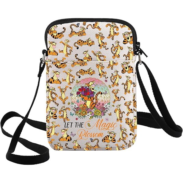 CMNIM Sac à Bandoulière Tigrou De Dessin Animé Cadeau Pour Fan De Tigrou Cadeau Pour Amoureux De Tigrou I'm Done Adulting Let's Be Tigrou Sac à Main à Bandoulière, 2574 Tigrou C
