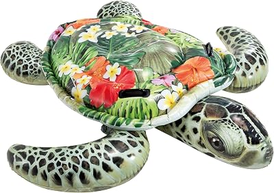 Intex Realistic Photo Turtle Inflatable Ride On 191x170cm Heavy Duty Handles
