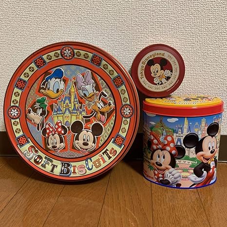 Amazon Co Jp ディズニー ミッキー ミニー ドナルド デイジー お菓子缶 中身無し 3点セットでぃずにー 不朽 名作 ホビー