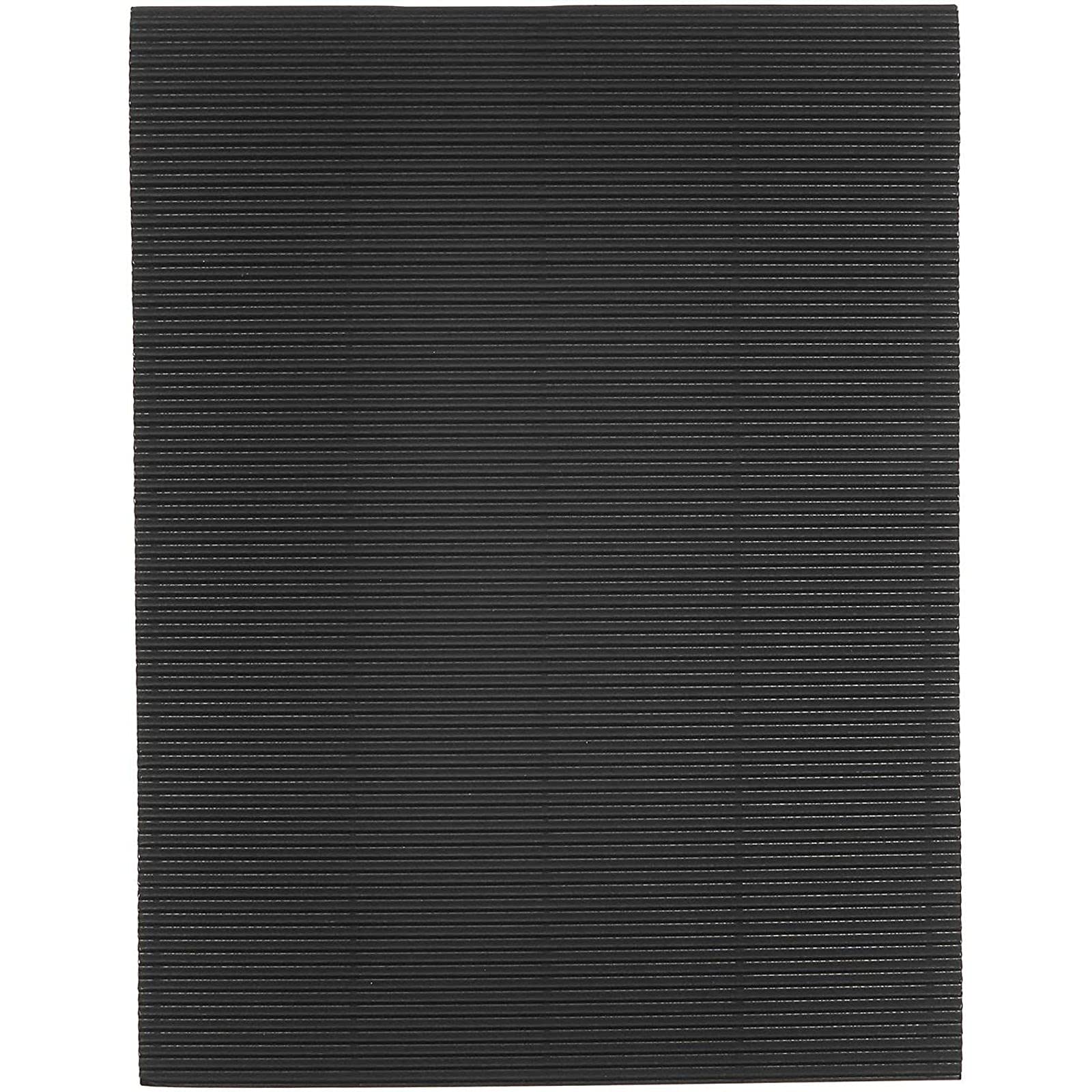 BENECREAT 20Pcs Black Corrugated Cardboard Sheets - 11.8x8.3 Inch Inserts For Packing, Shipping & DIY Crafts