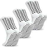 Zuimei 3 Pairs Football Grip Socks Men Anti-Slip White Blue Black view 8