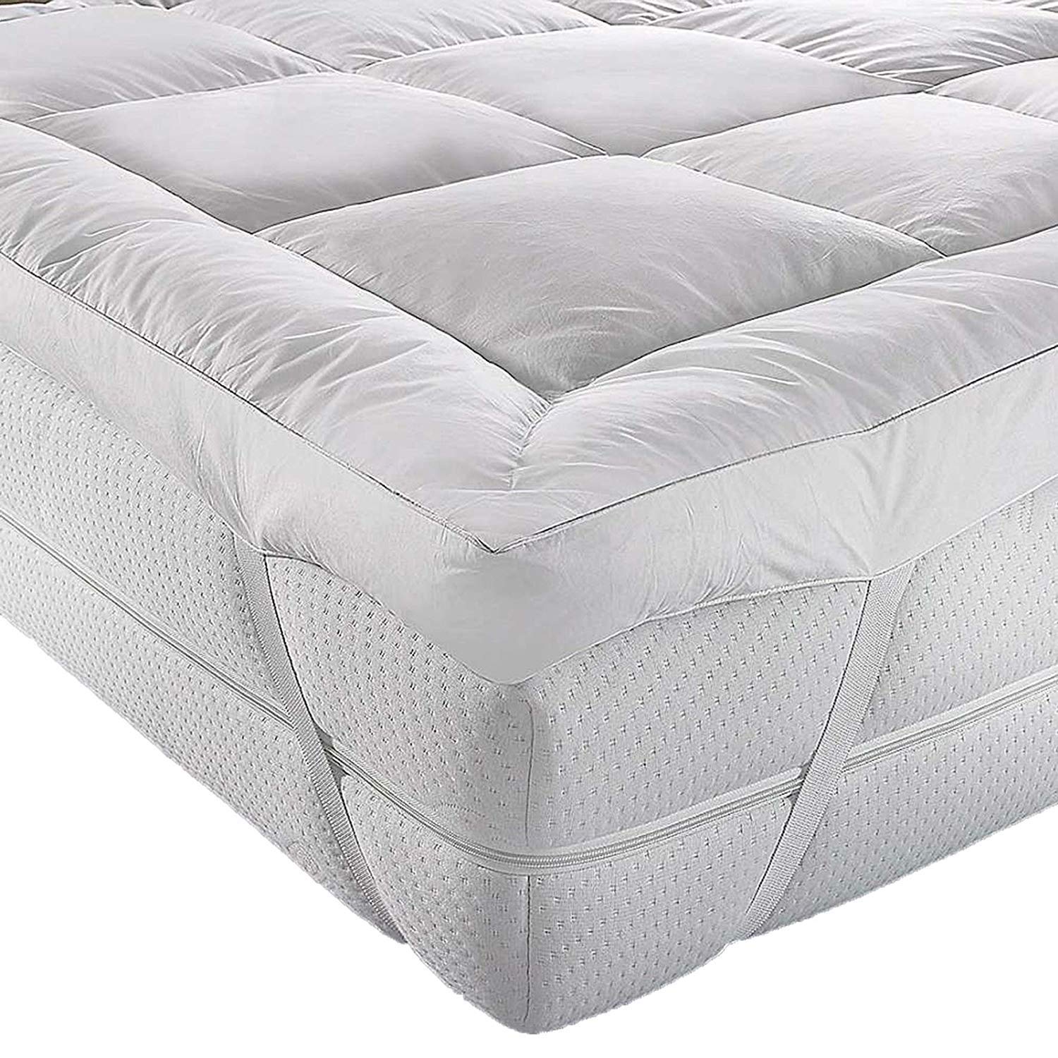 AR Textile Luxury Duck Feather & Down Extra Deep Mattress Topper, Cover