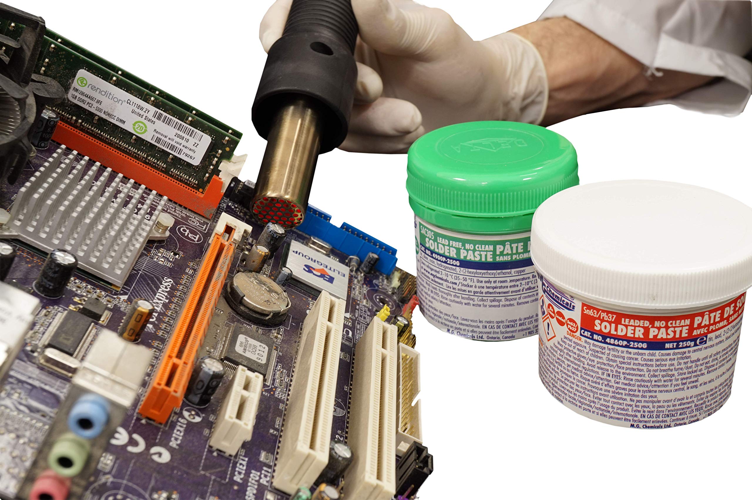 MG Chemicals Pasta Saldante Senza Piombo SAC305 - 25 G Per SMT E Elettronica, Non Richiede Pulizia