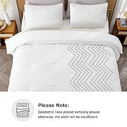 Litanika White King Comforter Set, 3 Pieces