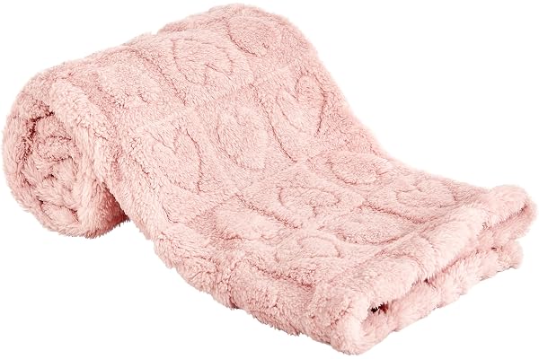 Yurhap Fleece Baby Blanket Heart Checkered Blanket, Ultra Soft Cozy Baby Blankets for Girls Boys, Fluffy Infant Toddler Newbo
