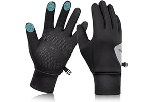 Trodalo Winter Gloves for Men Women Lightweight Reflective Sports Gloves Touchscreen Anti-Slip Warm Glove for Running, Cycling