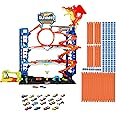 Hot Wheels Toy Cars, Playset & Track, Ultimate Garage & 40-ft of Connecting Track Pieces with 53 1:64 Scale Vehicles, Dragon Nemesis Challenge & Storage for 50+ Cars