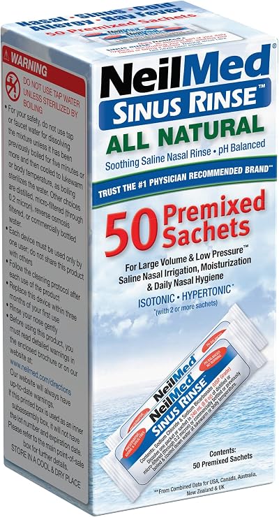 NeilMed SinusRinse 50 Refill Sachets for Sinus Relief & Allergy Care