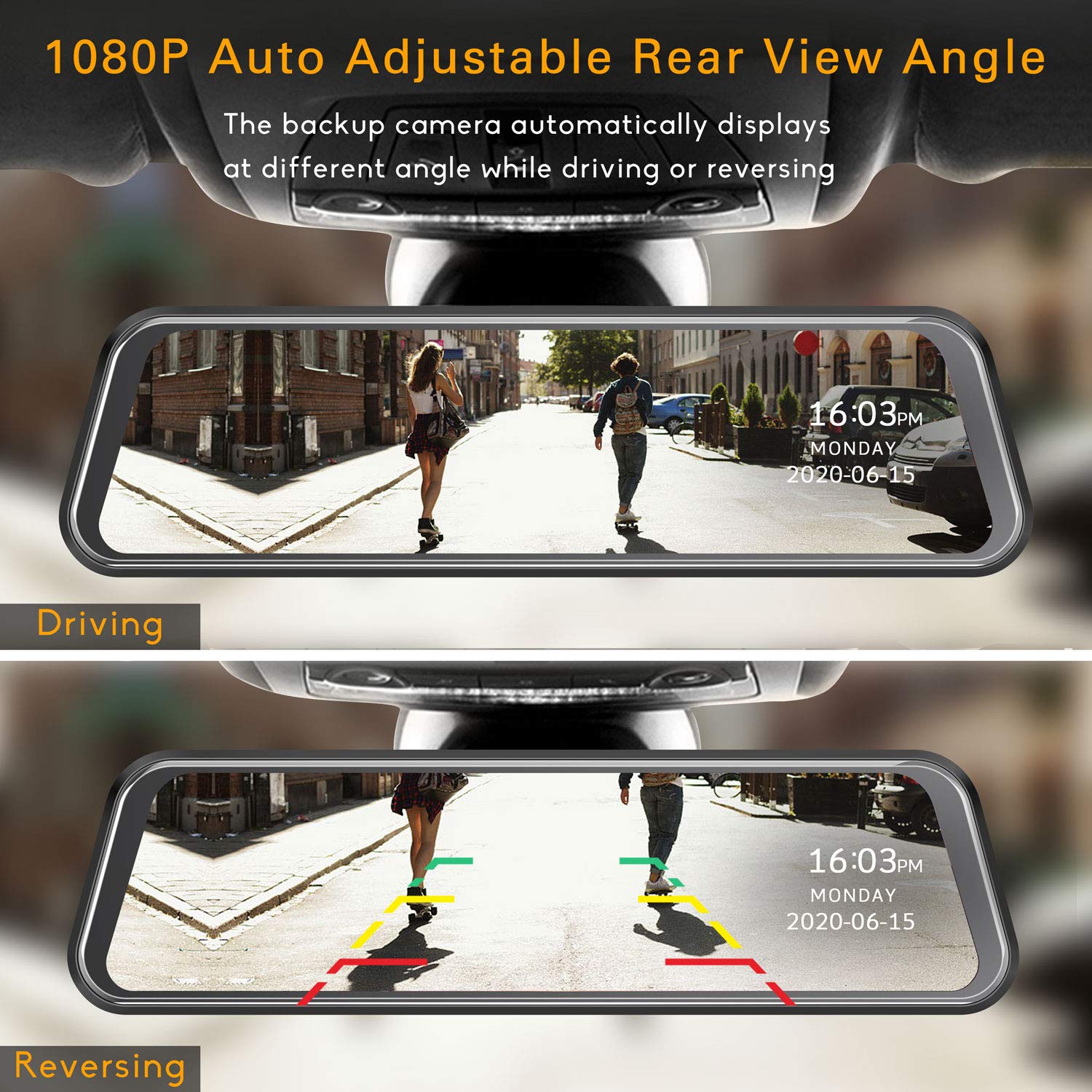 Toguard 5k Mirror Dash Cam With Waterproof Backup Camera