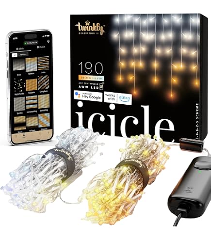 Twinkly Strings App-Controlled LED Christmas Lights 400 AWW Ecomm OPEN Box 07 Ev