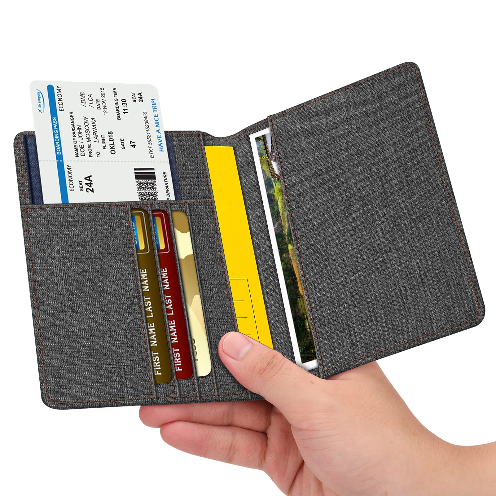 Fintie Passport Holder, Slim Travel Wallet RFID Blocking Card Case Cover Passport Cover Protector Essentials with Credit Card Slots for Women/Men