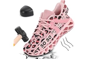 COKAFIL Steel Toe Shoes for Men Women Slip On Work Safety Cap Sneakers Comfortable Puncture Proof Slip Resistant Shoes