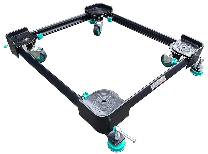 Neerjharini Heavy Duty Front/Top Load Automatic Washing Machine/Refrigerator/Dishwasher Stand/Trolley (16X19-26X32)(Black)