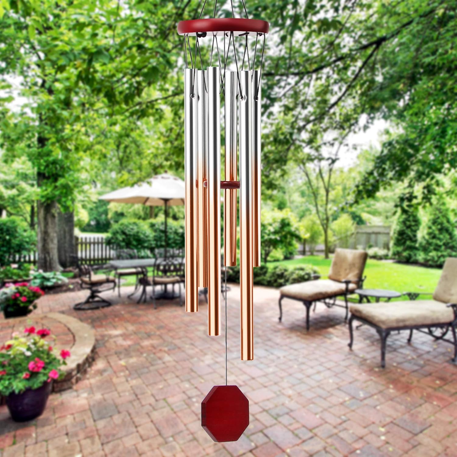 Famiry Wind Chimes for Outside, Small Sympathy Wind Chimes Outdoor Clearance, Memorial Wind Chimes with 6 Metal Tubes & Hook, Outdoor Decor for Garden, Patio, Yard, Home : Garden & Outdoor
