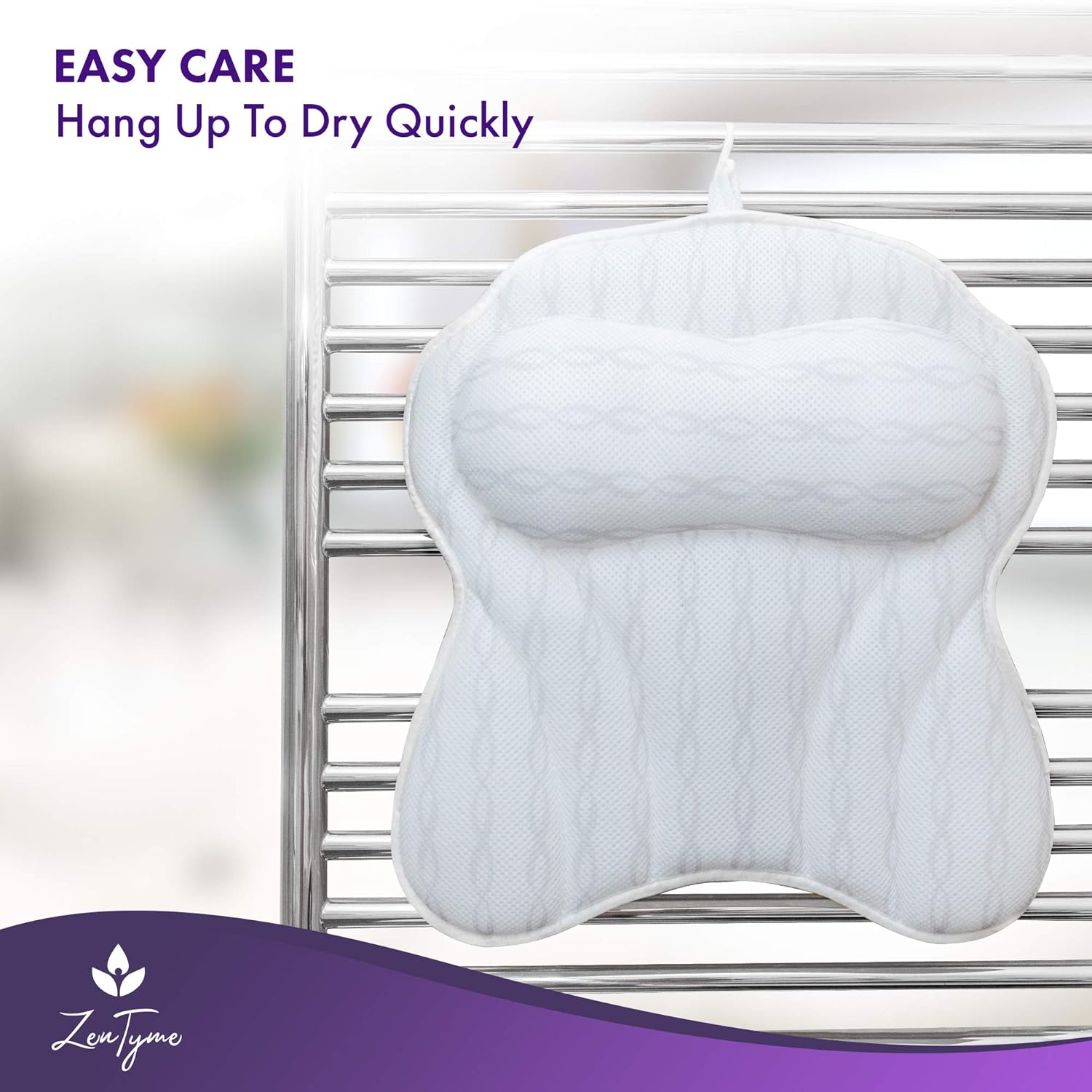 Bath Pillow Luxury Bathtub Pillow, Ergonomic Bath Pillows for Tub Neck and Back Support, Bath Tub Pillow Rest 3D Air Mesh Breathable Bath Accessories for Women & Men, Spa Pillow, Powerful Suction Cups : Beauty