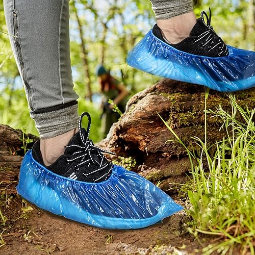 60 Pack (30 Pairs) Shoe Covers Boot Covers Plastic Disposable