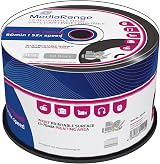 MediaRange VINYL CDR80 700MB 52x Inkjet Printable CD-R Disc (50 Pack) Cake Box