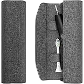 Linkidea Electric Toothbrush Travel Case with Magnetic Clasp, Hard Shell Electronic Tooth Brush Carrying Bag, Protective Storage Box Compatible with Oral-B iO Series, Philip Sonicare (Grey), TST6-01