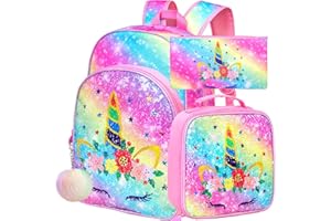 CCJPX Boys and Girls Backpack, 16 Kids Preschool Bookbag and Lunch Box Set